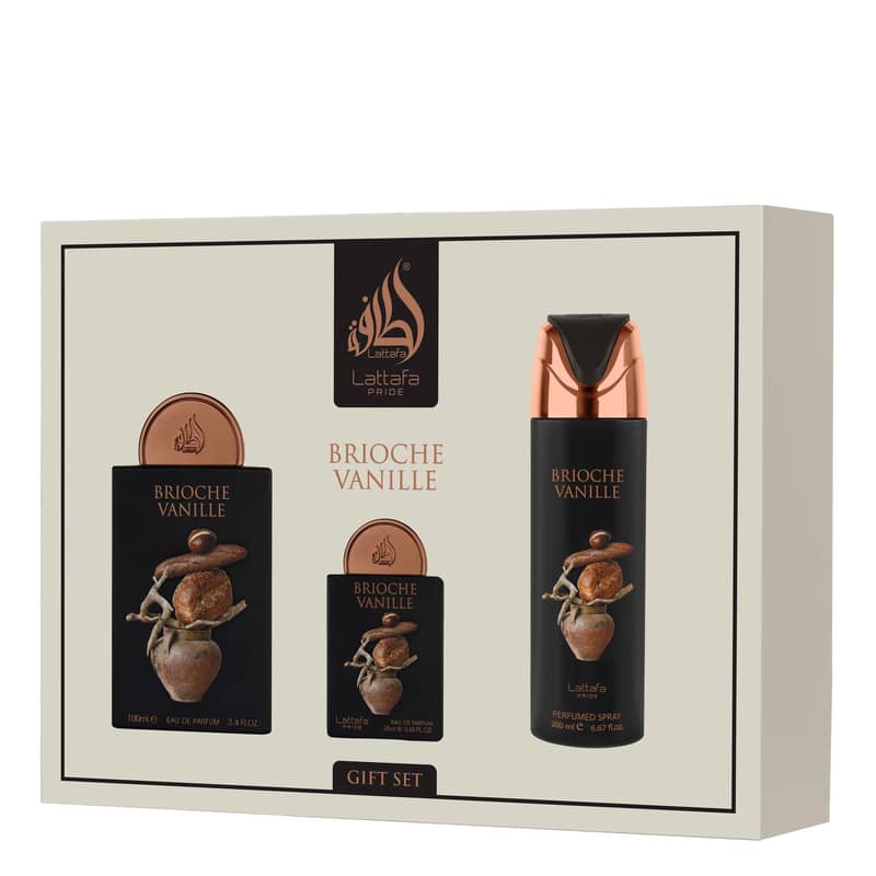 Lattafa Brioche Vanille 3-Piece Gift Set – Unisex 0