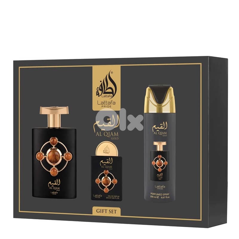 Lattafa Al Qiam Gold 3-Piece Gift Set – For Women 0
