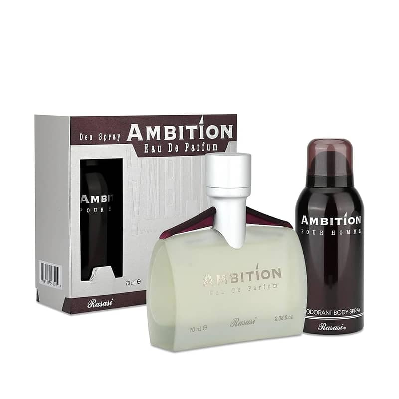 Rasasi Ambition Gift Set for Men — Eau de Parfum 70 mL + Deodorant 150 mL 0