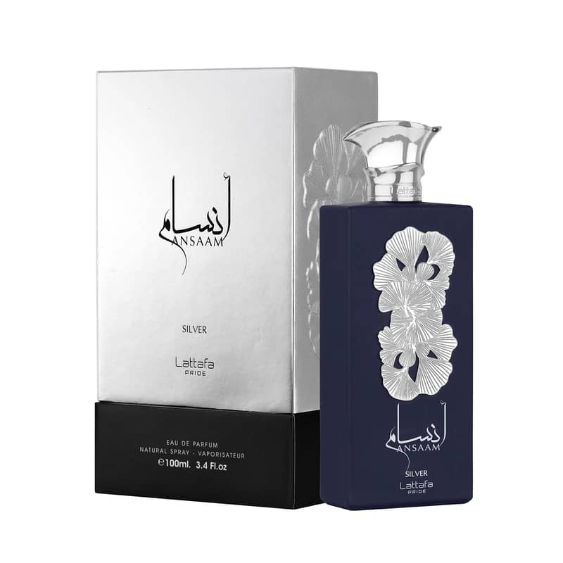 Ansaam Silver by Lattafa Perfumes Eau de Parfum – 100ml – For Men 0