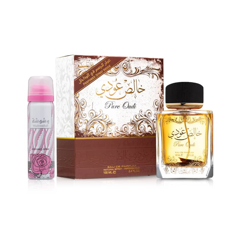 Lattafa Pure Oudi Eau De Parfum 100 mL + Deodorant 50 mL – Unisex 0