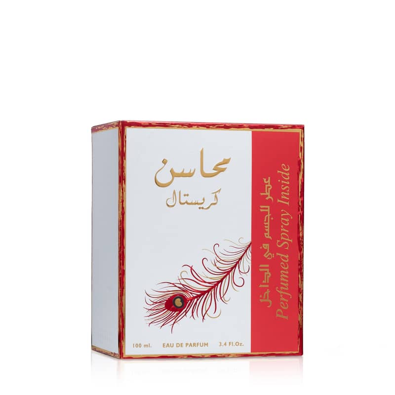 Lattafa Mahasin Crystal Eau de Parfum 100 mL + 50 mL Deodorant Set – For Women 1