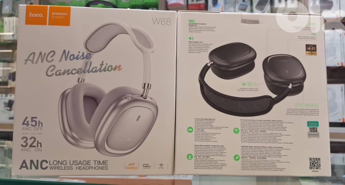 HOCO WIRELESS HEADPHONES ANC W68 0