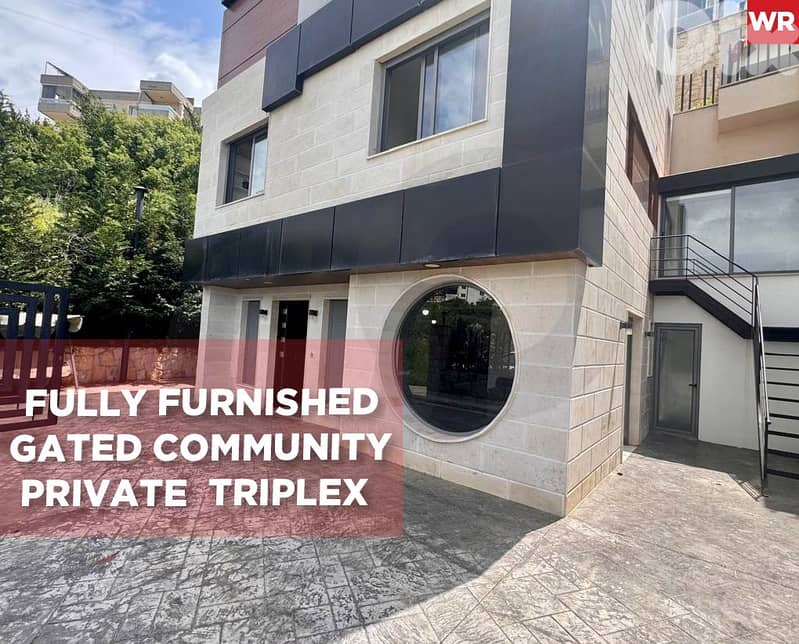 Triplex/Fully furnished/TERRACE/MAID'S ROOM/Blat/بلاط/ REF#WR135209 ! 0