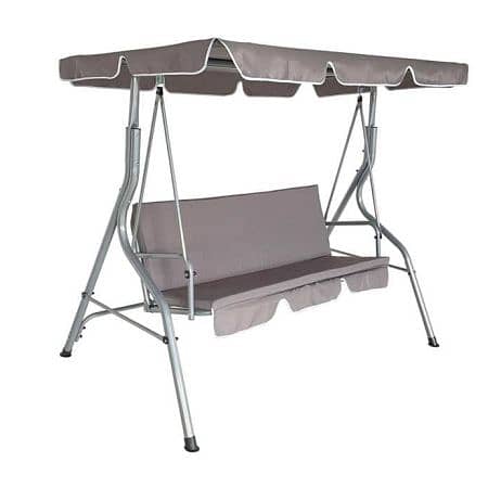Hollywood 3 Seats Swing with Adjustable Roof & Armrest, Grey 172 × 112 0