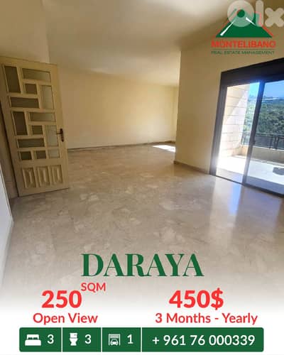 250 sqm Apartment For Rent in Daraya داريا with Open View