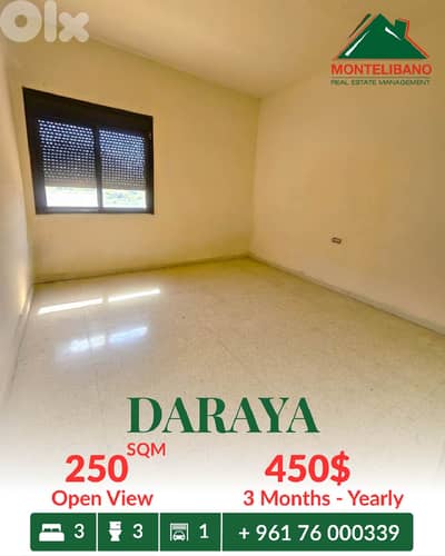 250 sqm Apartment For Rent in Daraya داريا with Open View