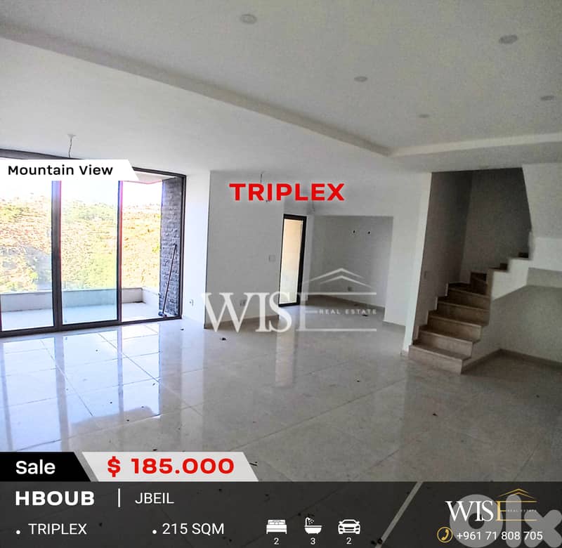  215 SQM Triplex in a Very Calm Area for SALE in Hboub! 0