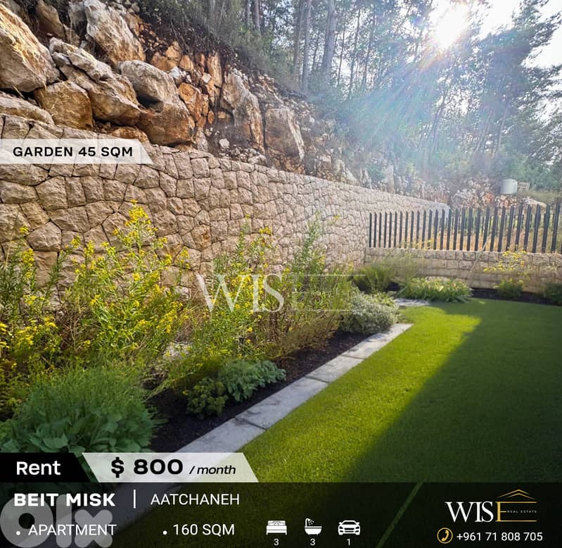 160 SQM Apartment for RENT in Beit Misk - Aatchaneh! 0