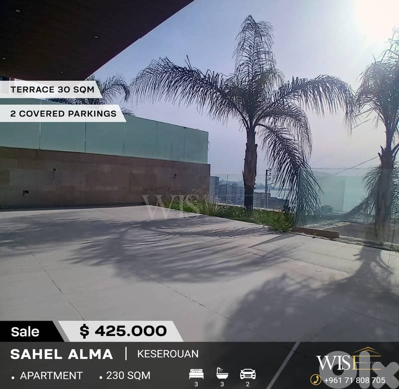  Stunning 230 SQM Apartment with Terrace for SALE in Sahel Alma! 0