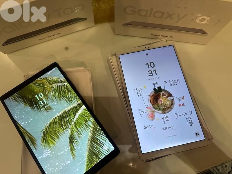 Samsung Galaxy Tab A7 Lite Black & Grey Used Like New (2 Available) 0