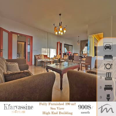 Kfaryassine | Furnished-Equipped 180m² | High End Building | Balconies