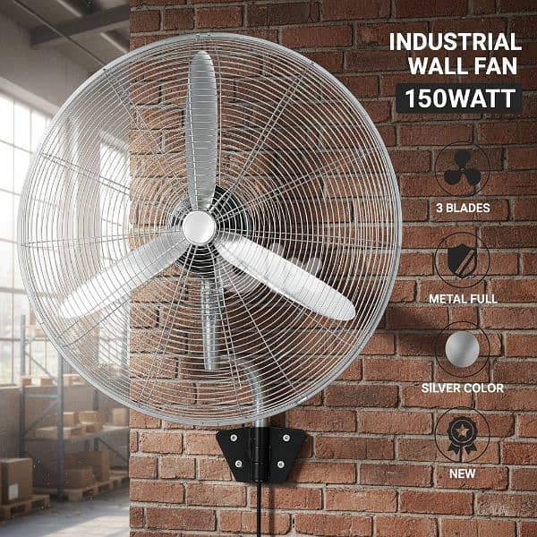 Industrial Wall Fan 150W – Brand New 0