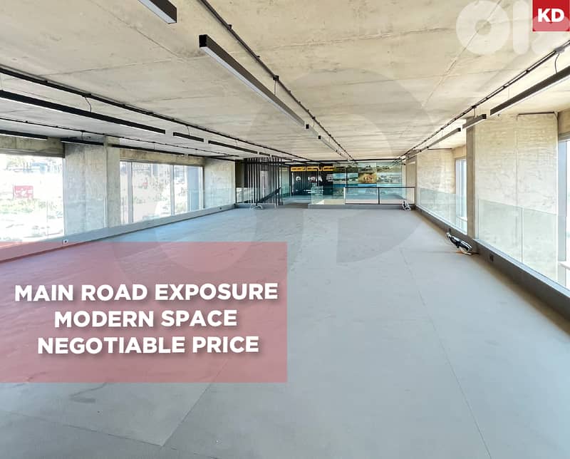 Showroom , Prime Location & Open Layout , Dbayeh/ ضبية REF#KD135356 0