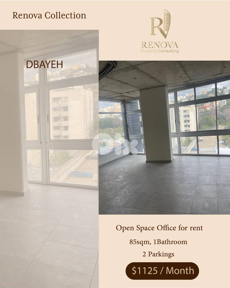 Open Space Office for rent in Dbayeh 0