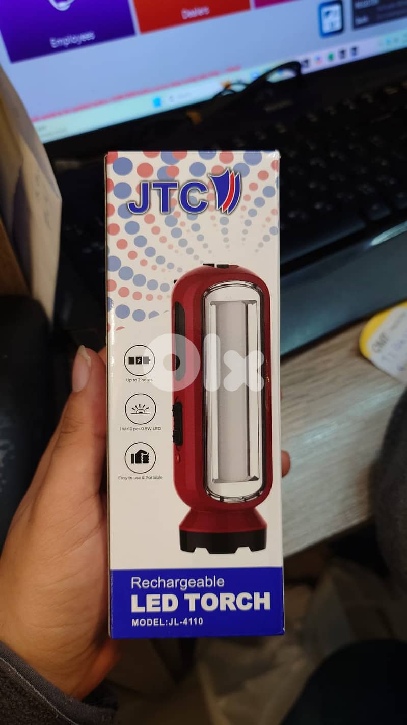 Jtc jl-4110 rechargeable led torch 0