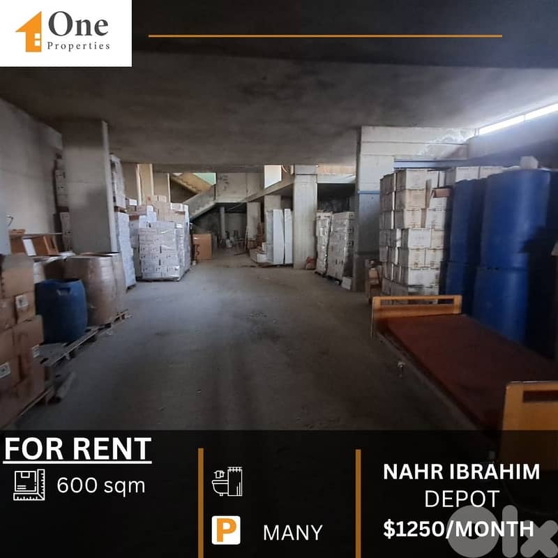 WAREHOUSE / DEPOT FOR RENT IN NAHR IBRAHIM 0
