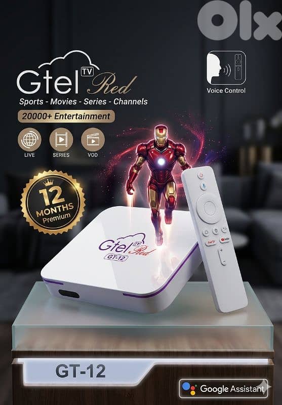 tvbox GTEL GT12 IPTV one year 0