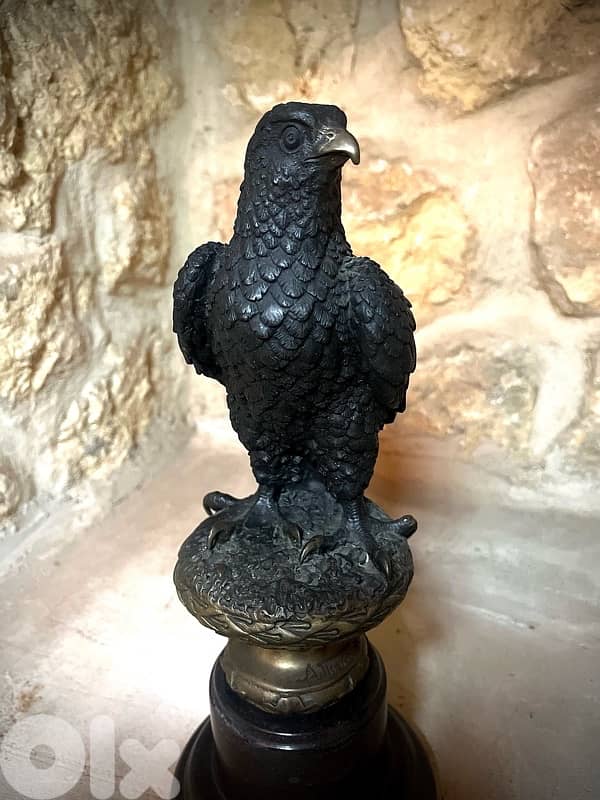 Pair of Black Bird Sculptures 2