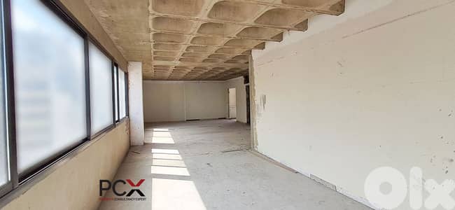 Office for Sale in Achrafieh | Core & Shell | With Partial Sea View