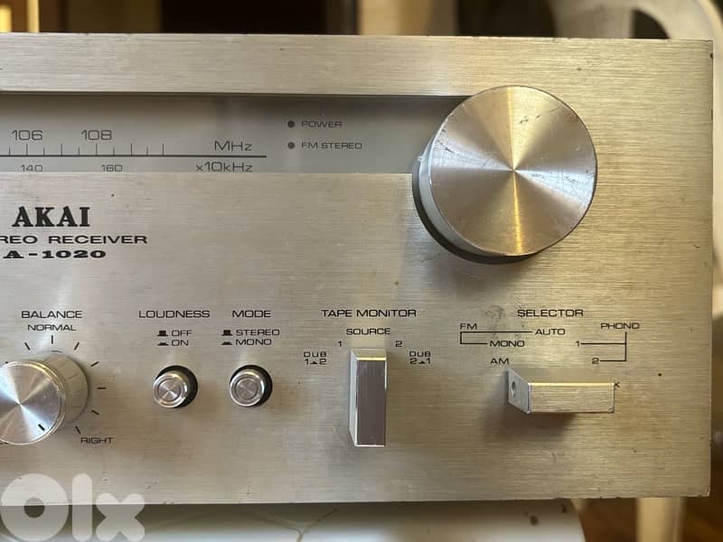 Vintage Akai AA-1020 Stereo Receiver 1976-Wood Cabinet-Made in Japan 3