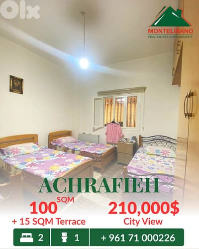 100 sqm Apartment For Sale in Achrafieh أشرفية with 15 sqm Terrace