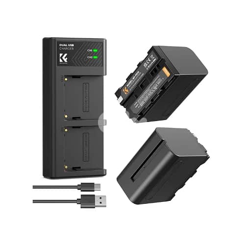K&F Sony NP-F970 BATTERY AND DUAL CHARGER-KF28.0047 0