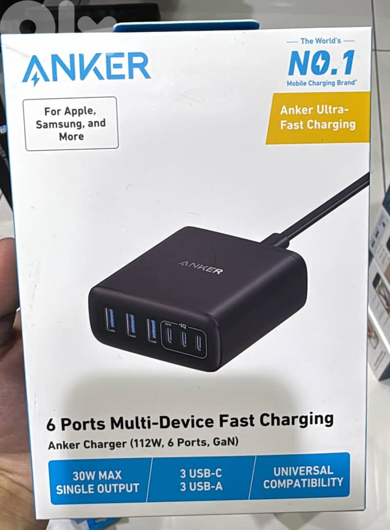 Anker 6 ports 112w Multi Device Fast charging A2154K11 0