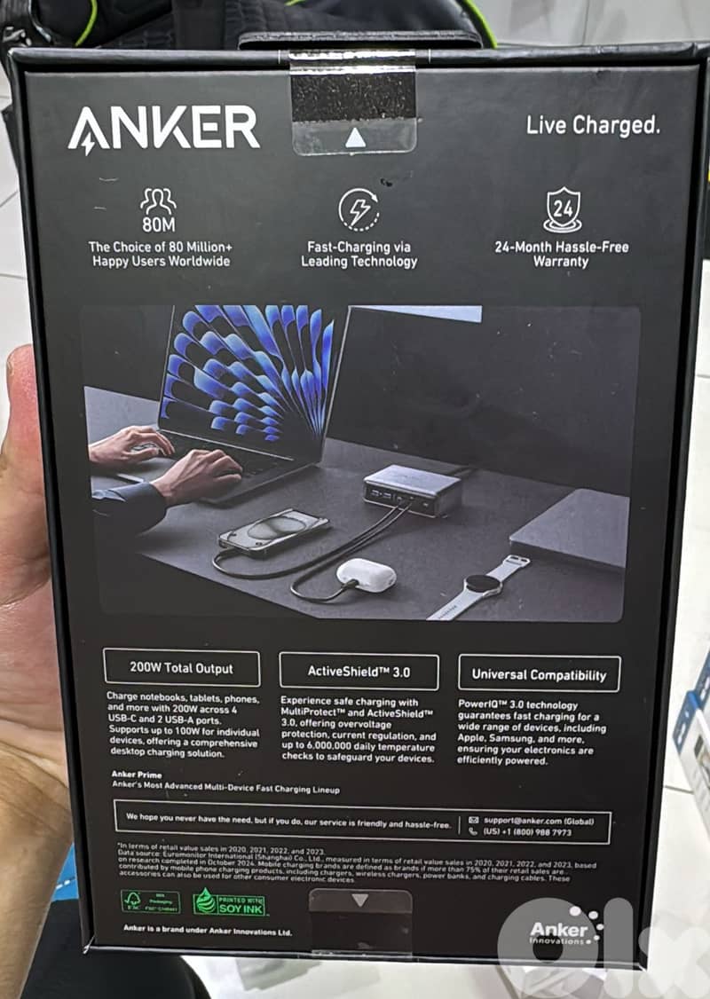 Anker prime charger (200w,6ports,gan) A2683241 1