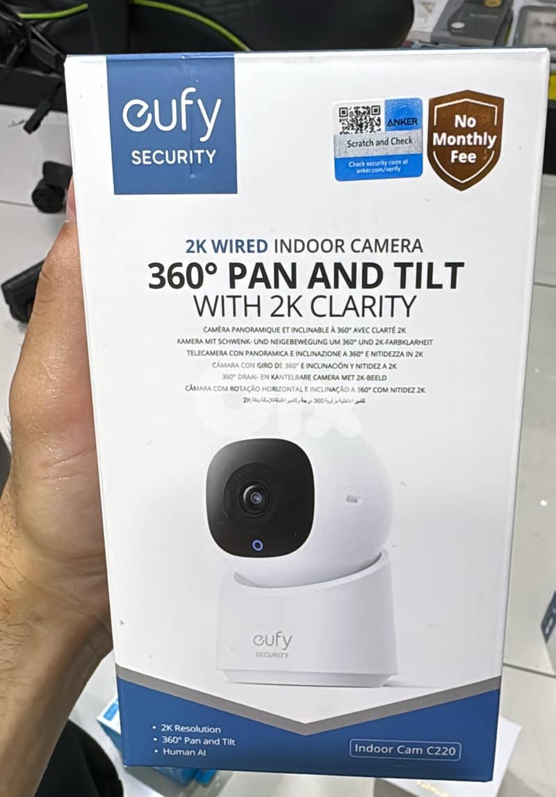 Eufy security indoor cam c220 360 pan and tit with 2k clarity 0