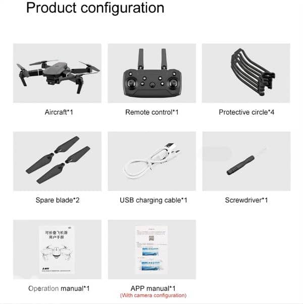 E88 PRO Drone - 4K Camera, WiFi FPV, 1080P HD, Foldable,Altitude Hold. 5