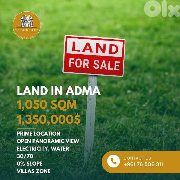 super prime location land for sale in Adma 0