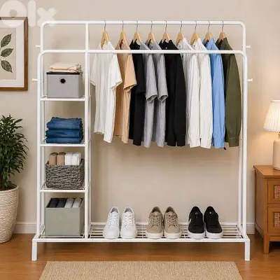 JOISCOPE Clothes & Shoes Organizer Stand H 137 x W 118 x D 25 CM