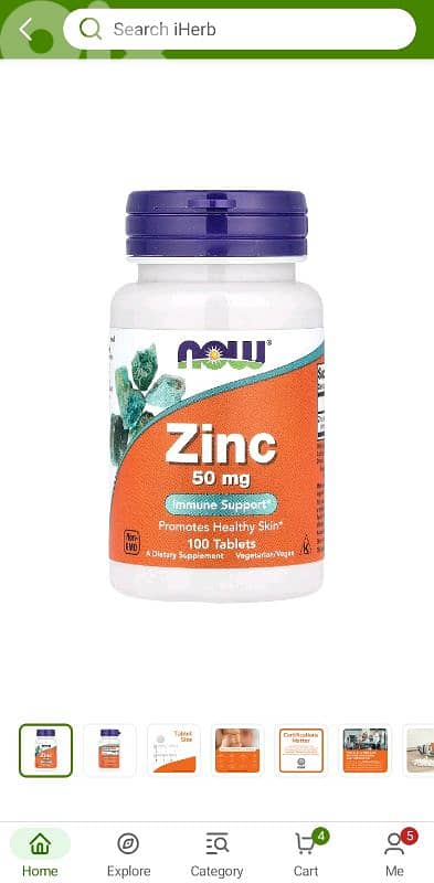 zinc now 0
