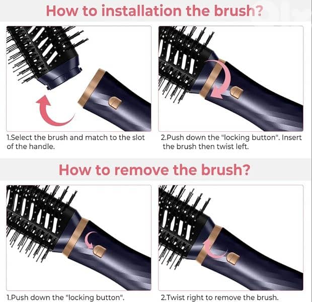 Atopskins 6-in-1 Air Styler Blower Brush, Heated Hair Straightening. . . 4