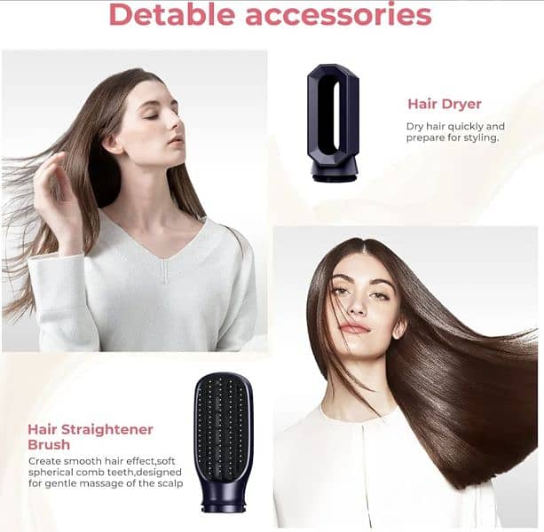 Atopskins 6-in-1 Air Styler Blower Brush, Heated Hair Straightening. . . 5