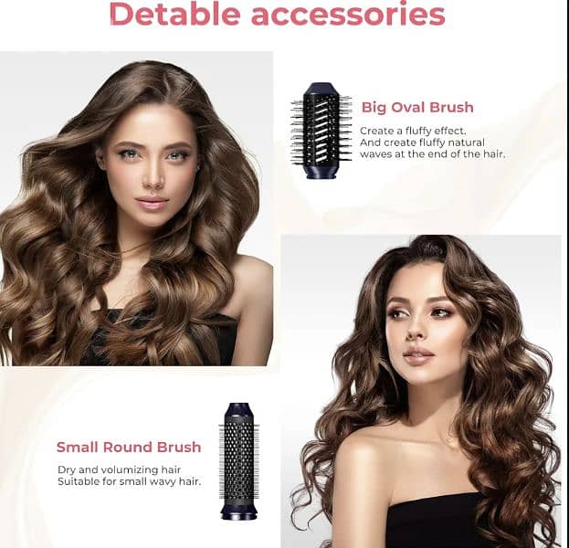 Atopskins 6-in-1 Air Styler Blower Brush, Heated Hair Straightening. . . 6