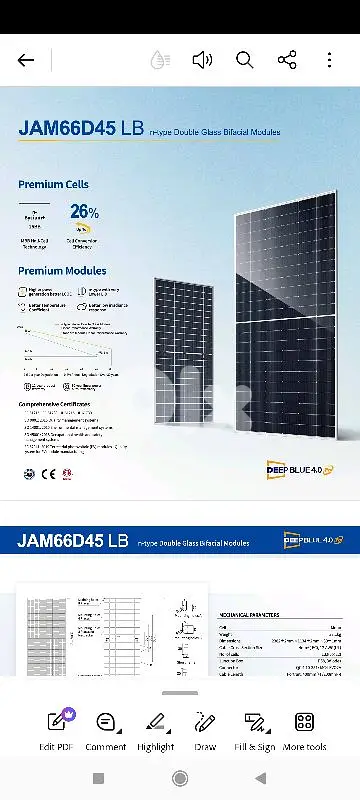 JA 625w bifacial solar panel