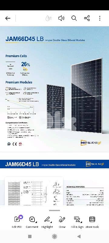 JA 625w bifacial solar panel 0
