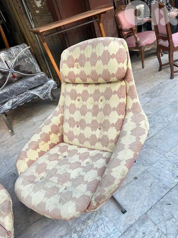 Mid-century lounge chairs,  swivel chairs 1970's 6