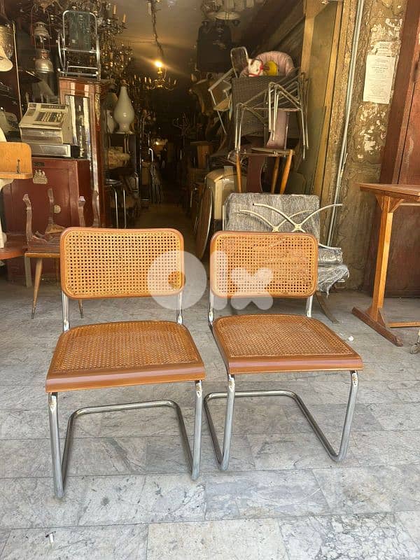 set of 2 original cesca chairs by marcel breuer made in italy 0