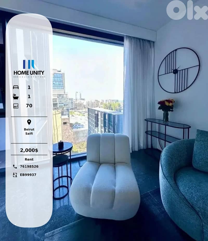 fully furnished apartment for rent in Saifi, Beirut 0