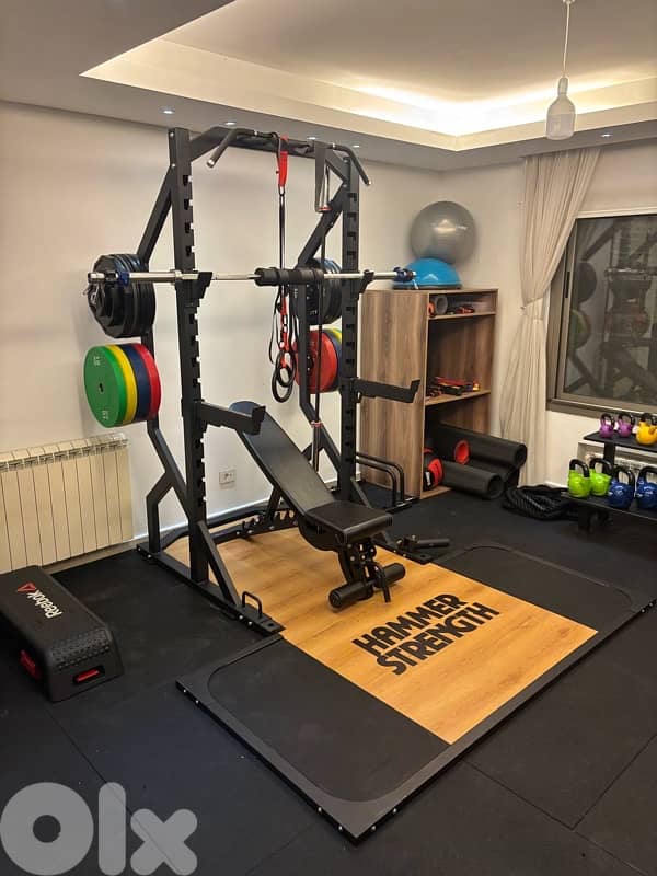 Imported Power Rack With Hammer Strength  Platform 0
