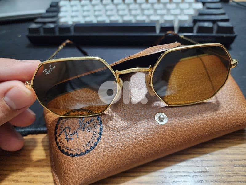 Ray-Ban RB3556-N 001/33 (octagonal gold) 0
