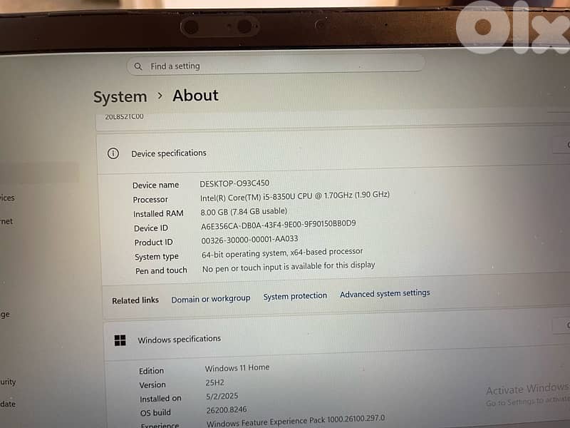 Lenovo t480s 8 ram 240 name 0