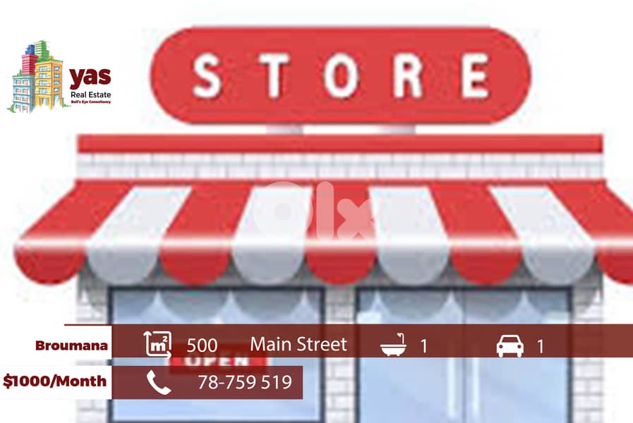 Broumana 500m2 | Shop | Rent | Need Renovation |Ideal Investment | TCH 0