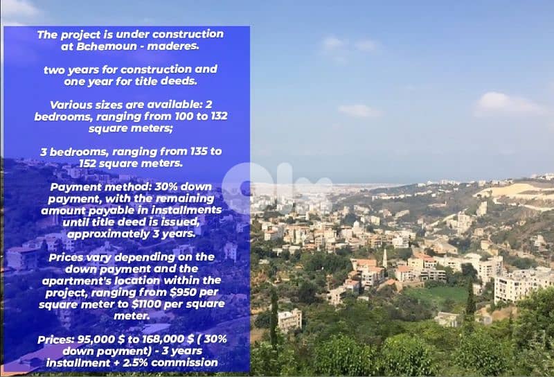 New in Bchamoun (Madares), Apartment's For Sale 0
