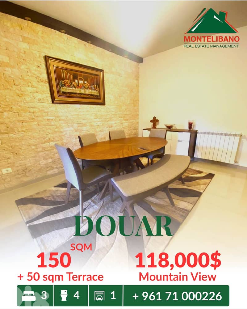 150 sqm Apartment For Sale in Douar دوّار with 50 sqm Terrace 0