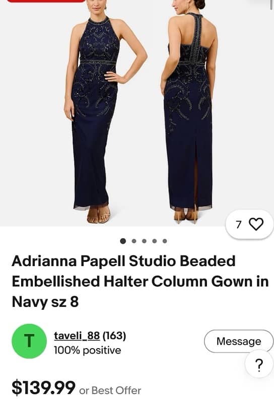 DRESS WORN ONCE LIKE NEW 13