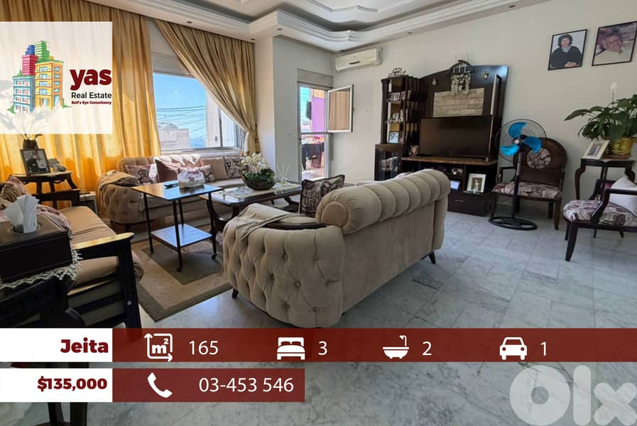 Jeita 165m2 | Prime Location | Decorated Flat | Open View | EL 0